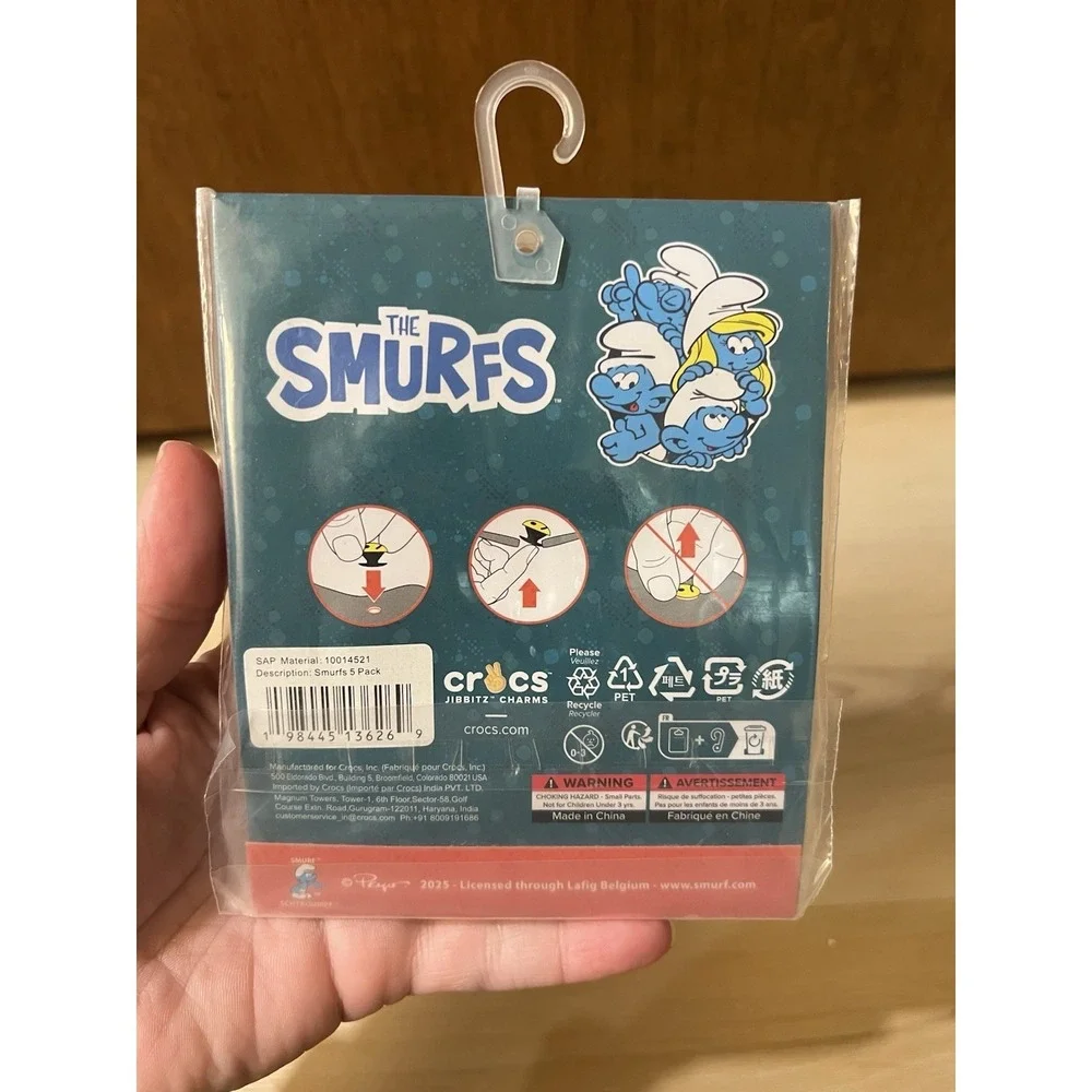 Crocs Jibbitz Charms The Smurfs 5 Pack Multi-color New‎ In Package Papa Smurf